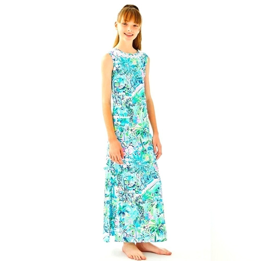 Lilly Pulitzer Girls 6 Little Lilly Classic Maxi Multi Lilly's House Shift Dress